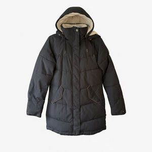 Roxy Black and Brown Puffer Jacket with Dryflight 5K Size XS Winter Cozy